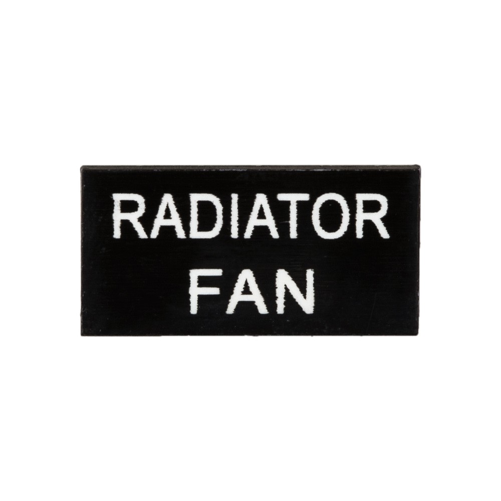 Dashboard Identification Radiator Fan Toggle Switch Dash Tag - Engraved ...